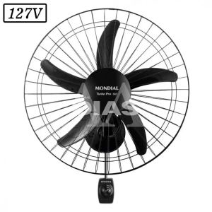 VENTILADOR MONDIAL NVP-PRO-50 PAREDE 50CM 5 PAS 3 VEL 127V PRETO