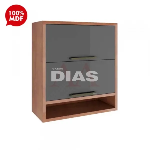 ARMARIO RONIPA 2P. ABRIR BASCULANTE  SYRAH 80CM CASTANHO / CHUMBO