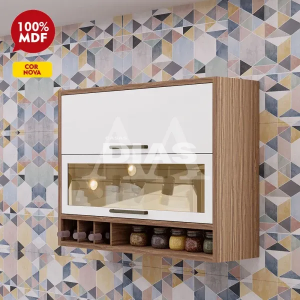 ARMARIO RONIPA 2P. ABRIR BASCULANTE REFLECTA SYRAH 120CM AMENDOA/BRANC