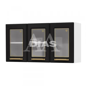 ARMARIO TELASUL TRIPLO MEDIO 3P C/V DIAMANTE NEW BRANCO / PRETO 818007