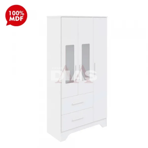 ROUPEIRO 3P. ABRIR 2G PEROBA POPY RETRO BRANCO BRILHO