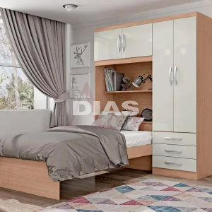 ROUPEIRO 4P. ABRIR 3G C/ CAMA MX LISBOA HAVANA / OFF WHITE