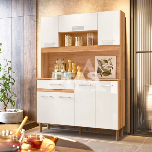 KIT 7P 1G NICIOLI MAGAZIN 120 FREIJO/OFF WHITE CRISTAL