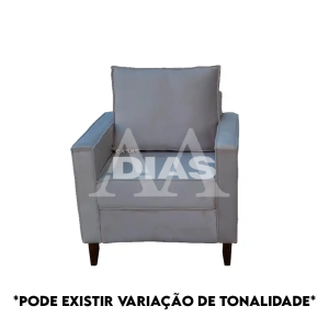 POLTRONA MALU CHANEL GRAFITE VELUDO