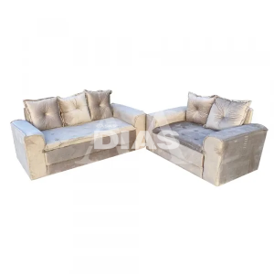 CJ ESTOFADO BOMFLEX 2/3 LUGARES HAITI BEGE VELUDO INCA 16