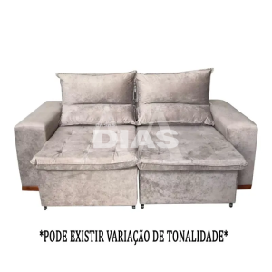 ESTOFADO BOMFLEX CHILE RETRATIL BEGE VELUDO INCA 16