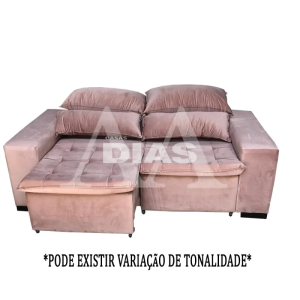 ESTOFADO BOMFLEX CHILE RETRATIL ROSE VELUDO INCA 14