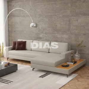 ESTOFADO PEREIRA MOVEIS 6 LUGARES LOFT 322 COM CHAISE E DECK LINHO ARE