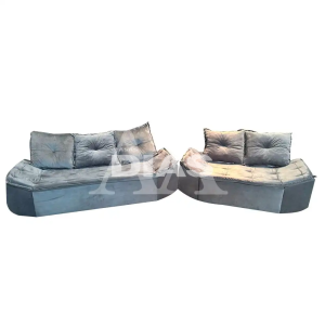 CJ ESTOFADO AUSTRIA 2/3 LUGARES CINZA