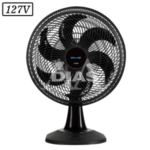 VENTILADOR ZELLOX ZLX-40M TURBO 40CM 6 PAS 3 VEL 127V PRETO