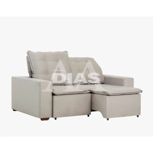 ESTOFADO MARQUES DALLAS RETRATIL CINZA GRANITO VELUDO MAIA