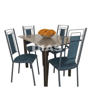 CJ MESA 4C SERRA TUBOS BELGICA NEW GRANITO 115X75 INHAMBU PRETO/BRANCO