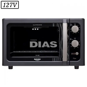 FORNO ELETRICO DAKO SUPREME 44L 127V PRETO