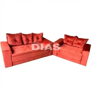 CJ ESTOFADO BOMFLEX 2/3 LUGARES HAITI CANELA VELUDO INCA 21