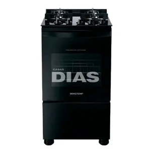 FOGAO 4B BRASTEMP BFO4VA MESA VIDRO PRETO