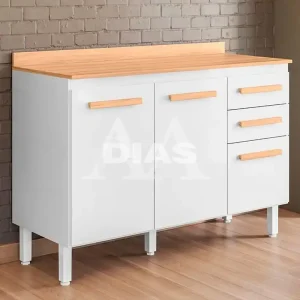 BALCAO NICIOLI 2P 3G INTENZA 120 BRANCO/FREIJO