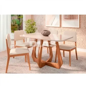 CJ MESA 4C CIMOL BROMELIA RETANGULAR 130x80 AMARILIS MADEIRA/OFFWHITE/