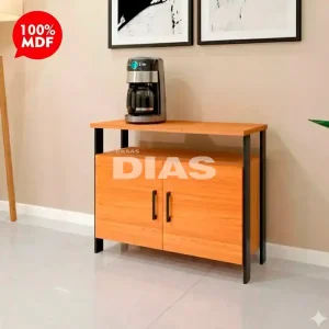 BALCAO DALLA COSTA INDUSTRIAL 2P FREIJO / PRETO