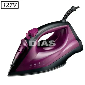 FERRO DE PASSAR ELGIN A VAPOR EASY PASS 127V ROXO/PRETO