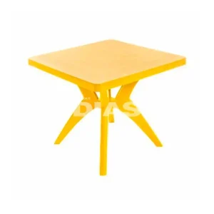 MESA FORTE PLASTICO NATURE QUADRADA AMARELA